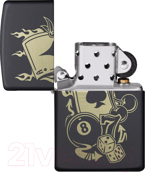 Изображение товара Зажигалка Zippo Gambling Design / 49257 (черный)