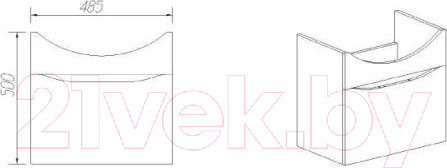 Изображение товара Тумба под умывальник Viant Рим Erica 55 / VRIM55ER-T1YP