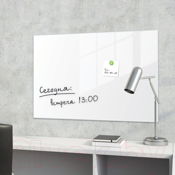 Изображение товара Магнитно-маркерная доска Brauberg Стеклянная / 236744 (белый)