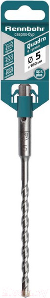 Изображение товара Бур Rennbohr Quadro SDS+ 5x160мм / 510516