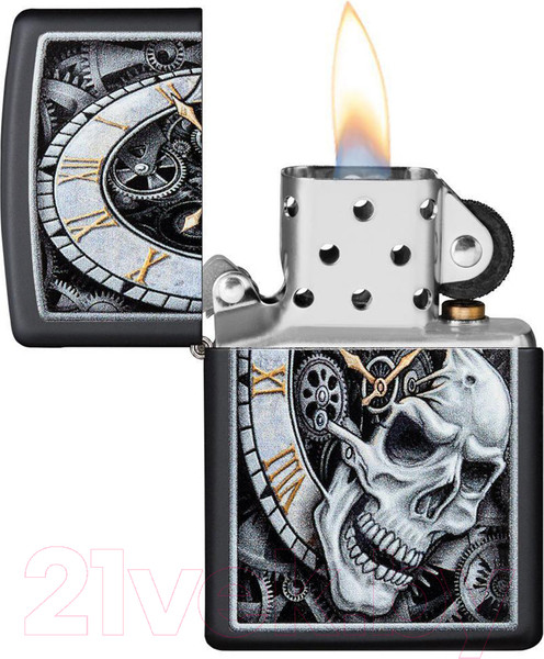 Изображение товара Зажигалка Zippo Skull Clock Design / 29854