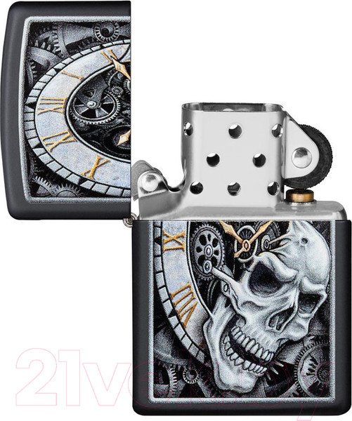 Изображение товара Зажигалка Zippo Skull Clock Design / 29854
