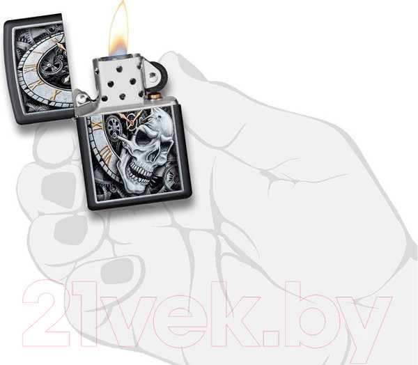 Изображение товара Зажигалка Zippo Skull Clock Design / 29854