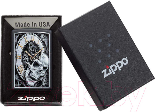 Изображение товара Зажигалка Zippo Skull Clock Design / 29854