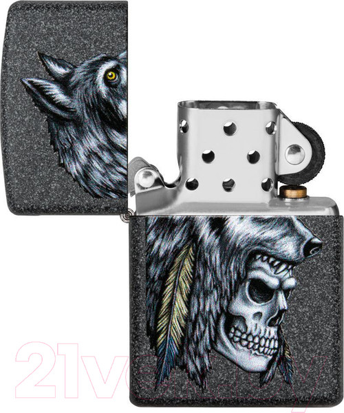 Изображение товара Зажигалка Zippo Wolf Skull Feather Design / 29863