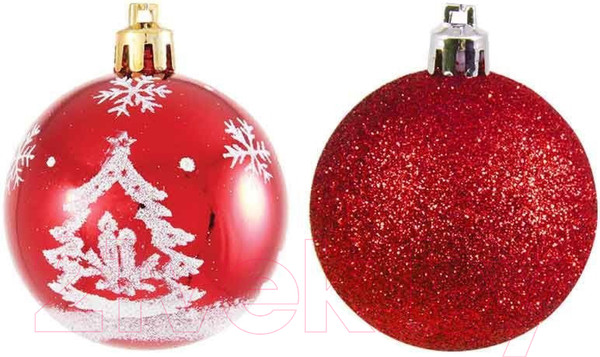 Изображение товара Набор шаров новогодних Волшебная страна PB6-4TDG-R / 102164 (4шт)