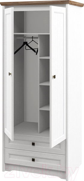 Изображение товара Комплект полок Мебель-Неман Тиволи МН-035-22 (белый текстурный/дуб стирлинг/белый текстурный)