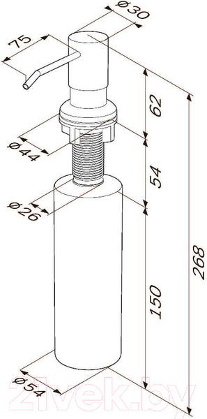 Изображение товара Дозатор встраиваемый в мойку AM.PM A8437111