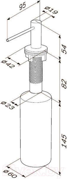 Изображение товара Дозатор встраиваемый в мойку AM.PM A9037211