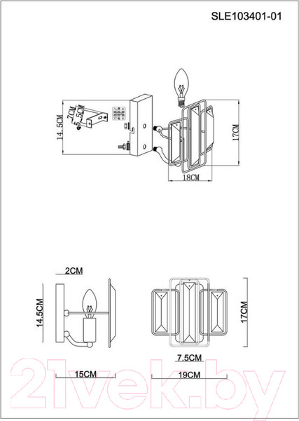 Изображение товара Бра Evoluce Giano SLE103401-01