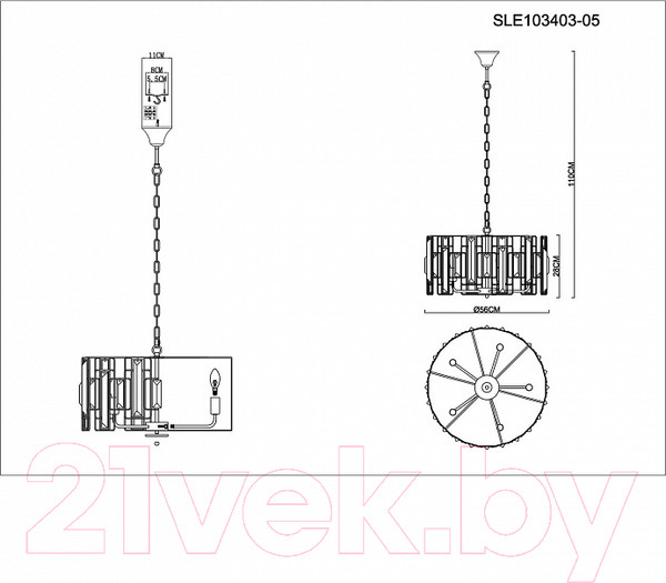 Изображение товара Люстра Evoluce Giano SLE103403-05