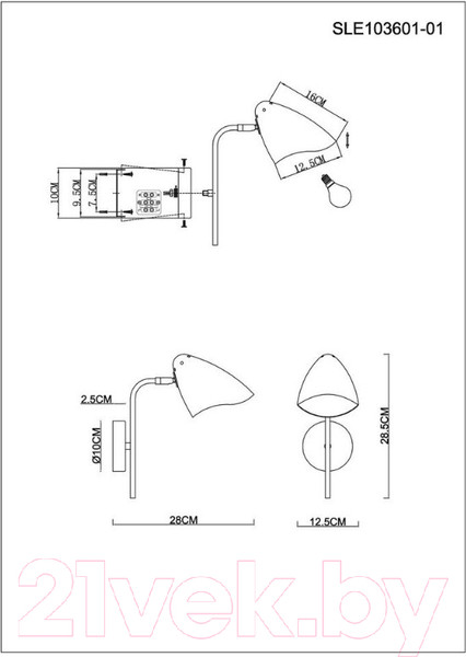 Изображение товара Бра Evoluce Satta SLE103601-01