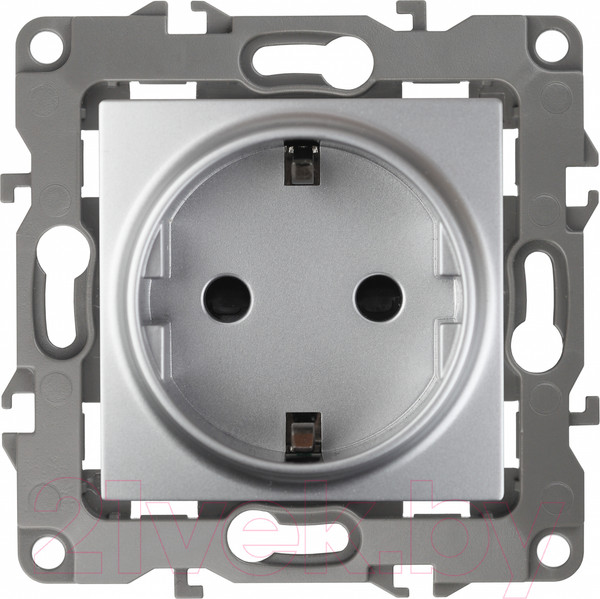 Изображение товара Розетка ЭРА Schuko 12-2102-03 / Б0014689 (алюминий)