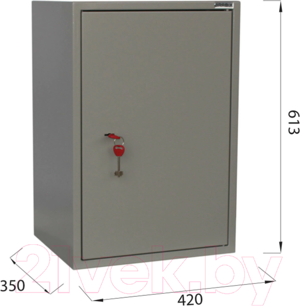 Изображение товара Шкаф металлический Brabix KBS-011Т / 291152