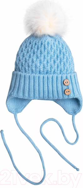 Изображение товара Шапочка для малышей Amarobaby Pure Love Wool / AB-OD20-PLW16/19-42 (голубой, р-р. 42-44)