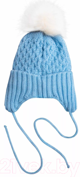 Изображение товара Шапочка для малышей Amarobaby Pure Love Wool / AB-OD20-PLW16/19-42 (голубой, р-р. 42-44)