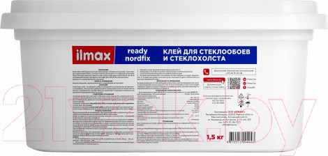 Изображение товара Клей для обоев ilmax Ready Nordfix для стеклообоев (1.5кг)