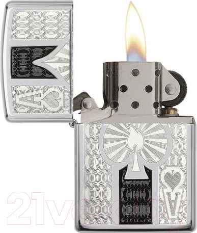 Изображение товара Зажигалка Zippo Ace / 24196 (серебристый глянцевый)