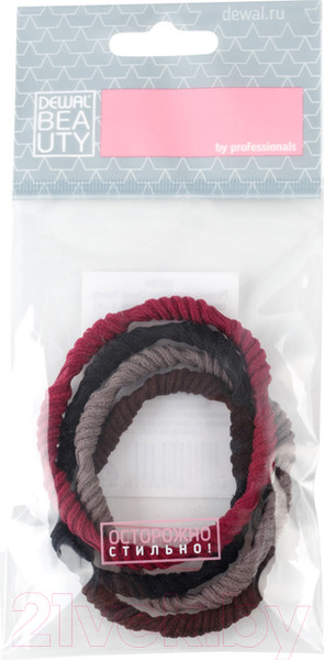 Изображение товара Набор резинок для волос Dewal Beauty DBR86 (4шт)