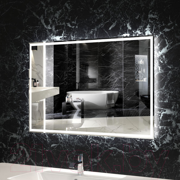 Изображение товара Зеркало Пекам Greta 80x65 / greta-80x65sp (с подсветкой, сенсором на прикосновение и подогревом)