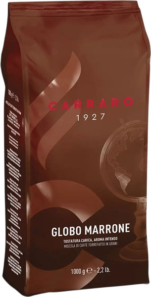 Кофе в зернах Carraro Globo Marrone 30% арабика, 70% робуста (1кг)
