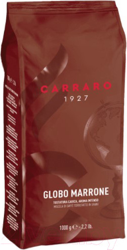 Изображение товара Кофе в зернах Carraro Globo Marrone 30% арабика, 70% робуста (1кг)