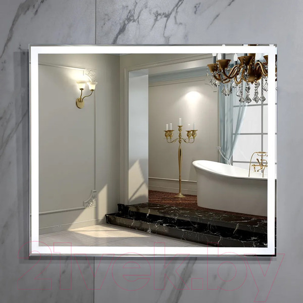Изображение товара Зеркало Пекам Greta 90x80 / greta-90x80 (с подсветкой)