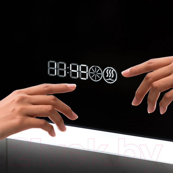 Изображение товара Зеркало Пекам Greta 80x120 / greta-80x120spcl (с подсветкой, сенсором на прикосновение, подогревом и часами)