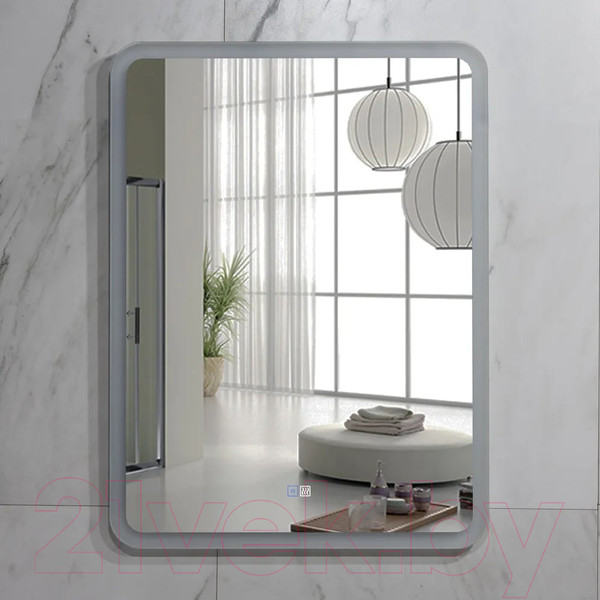 Изображение товара Зеркало Пекам Marta 60x90 / marta-60x90sp (с подсветкой, сенсором на прикосновение и подогревом)