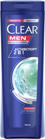 Изображение товара Шампунь-гель для душа Clear Vita Abe против перхоти для мужчин 2 в 1 Активспорт  (200мл)