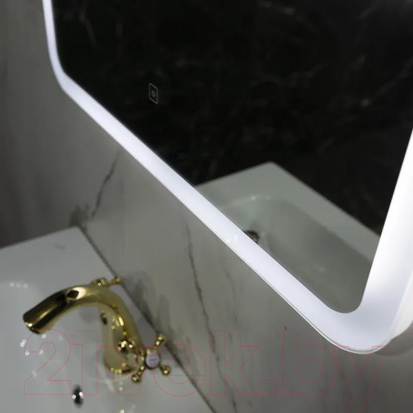 Изображение товара Зеркало Пекам Marta 80x90 / marta-80x90s (с подсветкой и сенсором на прикосновение)