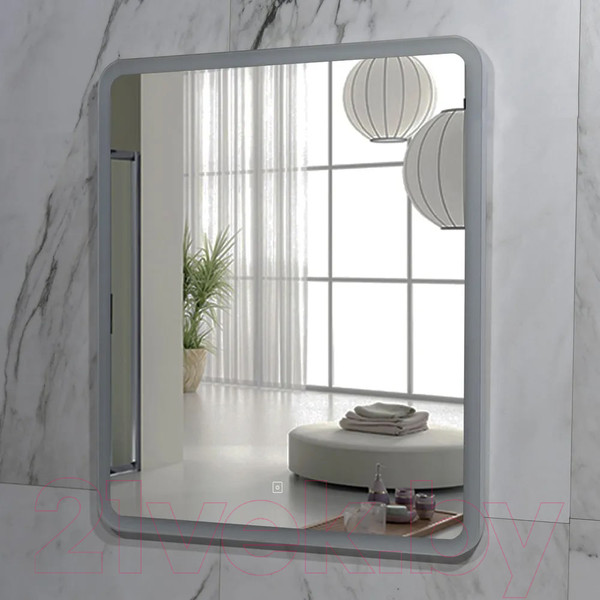 Изображение товара Зеркало Пекам Marta 80x90 / marta-80x90s (с подсветкой и сенсором на прикосновение)