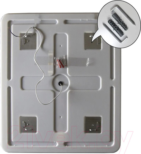 Изображение товара Зеркало Пекам Marta 80x90 / marta-80x90s (с подсветкой и сенсором на прикосновение)