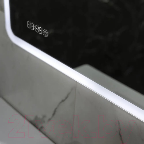 Изображение товара Зеркало Пекам Marta 80x80 / marta-80x80scl (с подсветкой, сенсором на прикосновение и часами)