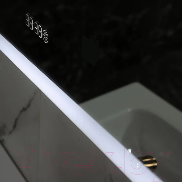 Изображение товара Зеркало Пекам Marta 80x80 / marta-80x80scl (с подсветкой, сенсором на прикосновение и часами)