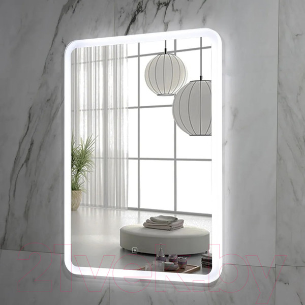 Изображение товара Зеркало Пекам Marta 80x100 / marta-80x100s (с подсветкой и сенсором на прикосновение)