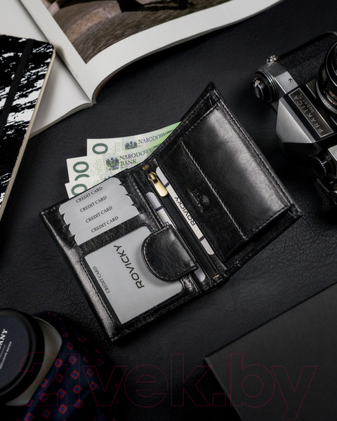 Изображение товара Портмоне Cedar Rovicky 1502-03-BOR-1133 (черный/красный)