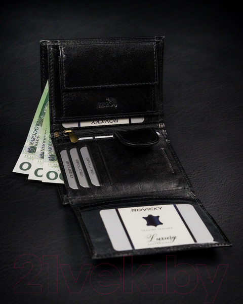 Изображение товара Портмоне Cedar Rovicky 1502-03-BOR-1133 (черный/красный)