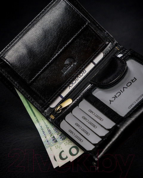 Изображение товара Портмоне Cedar Rovicky 1502-03-BOR-1133 (черный/красный)