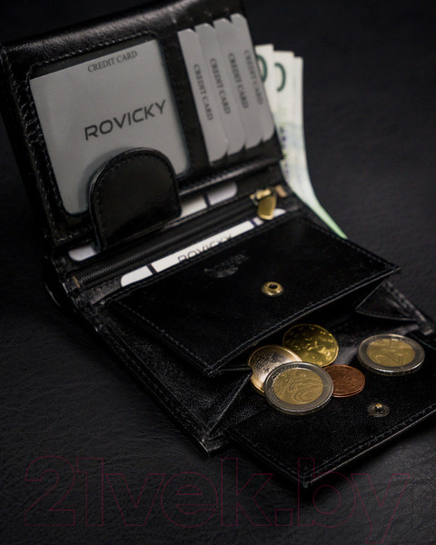 Изображение товара Портмоне Cedar Rovicky 1502-03-BOR-1133 (черный/красный)