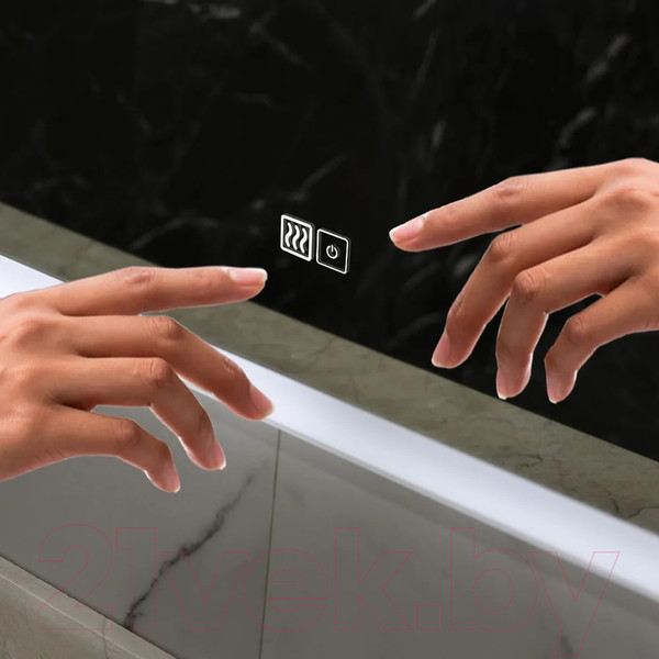 Изображение товара Зеркало Пекам Marta 80x100 / marta-80x100sp (с подсветкой, сенсором на прикосновение и подогревом)