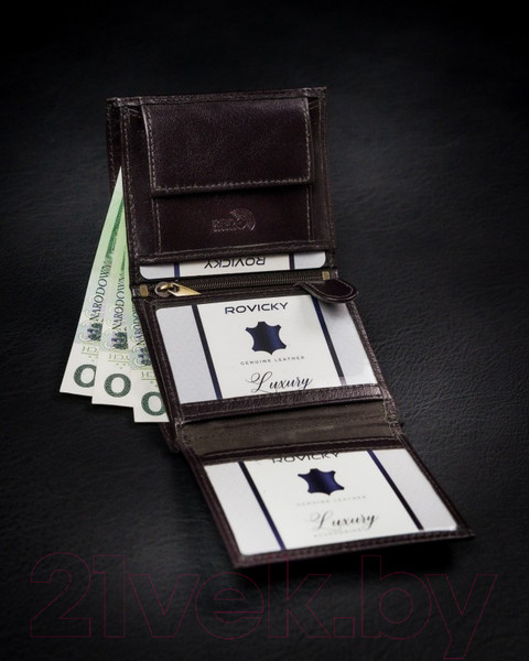 Изображение товара Портмоне Cedar Rovicky 1520-03-BOR-1164 (черный/красный)