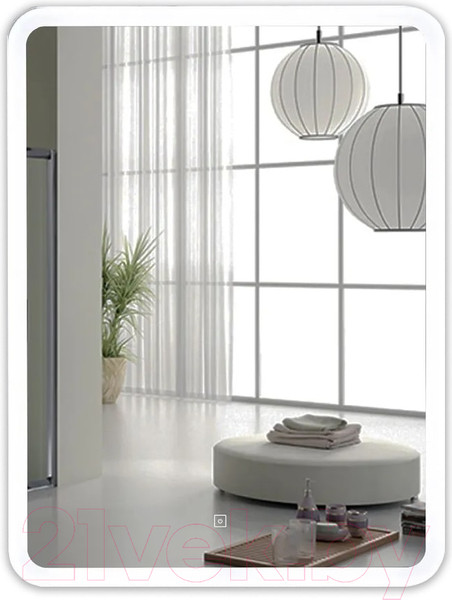Изображение товара Зеркало Пекам Marta 80x120 / marta-80x120s (с подсветкой и сенсором на прикосновение)