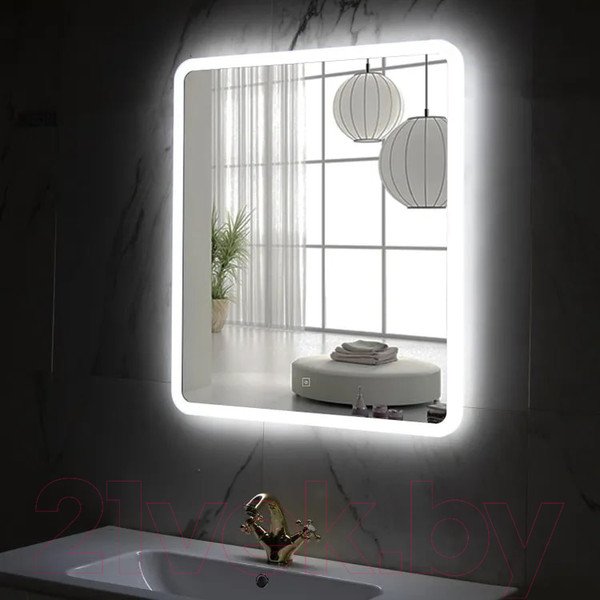 Изображение товара Зеркало Пекам Marta 80x120 / marta-80x120s (с подсветкой и сенсором на прикосновение)