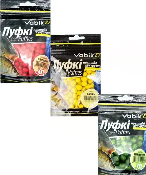 Изображение товара Прикормка рыболовная Vabik Corn Puffies XXL Ваниль / 6606