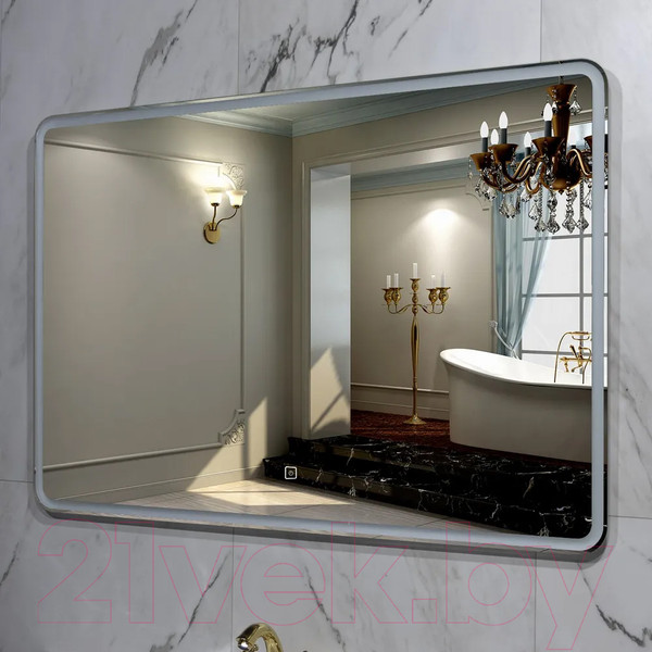 Изображение товара Зеркало Пекам Marta 1 80x50 / marta1-80x50s (с подсветкой и сенсором на прикосновение)