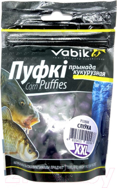 Изображение товара Прикормка рыболовная Vabik Corn Puffies XXL Слива / 6507
