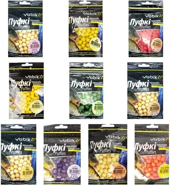 Изображение товара Прикормка рыболовная Vabik Corn Puffies XXL Чеснок / 6584