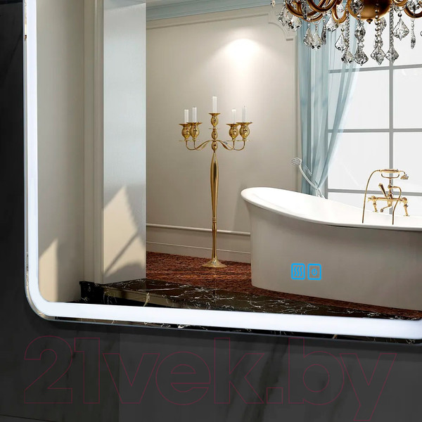 Изображение товара Зеркало Пекам Marta 1 90x60 / marta1-90x60sp (с подсветкой, сенсором на прикосновение и подогревом)