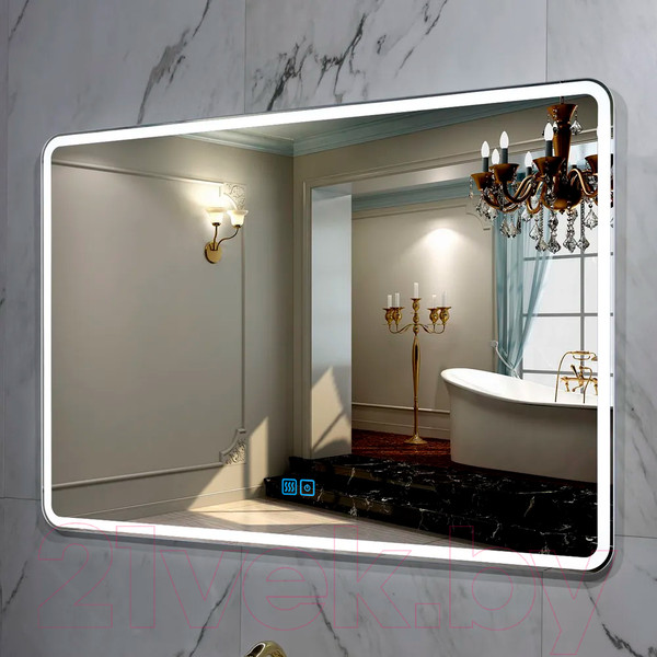 Изображение товара Зеркало Пекам Marta 1 90x60 / marta1-90x60sp (с подсветкой, сенсором на прикосновение и подогревом)